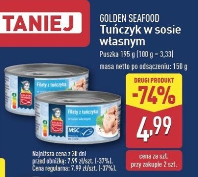 Filety z tu艅czyka w sosie w艂asnym Golden seafood promocja