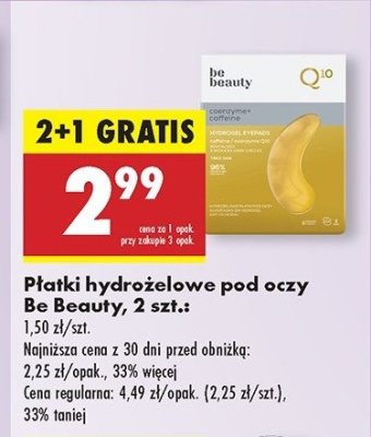 Płatki pod oczy coenzyme Be beauty Be beauty care promocja