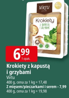 Krokiety z kapustą z grzybami Virtu promocja w Leclerc