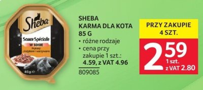 Karma dla kota SHEBA 85 G promocja w Selgros