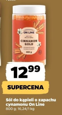 Sól do kąpieli o zapachu cynamonu On Line promocja w Netto