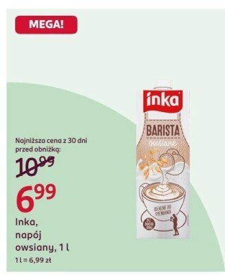 Inka napój owsiany 1 l promocja w Rossmann