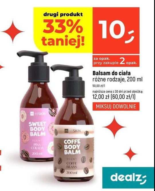 Balsam do ciała coffee Hiskin promocja w Dealz