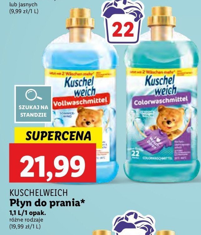 Płyn do prania colorwaschmittel Kuschelweich promocja