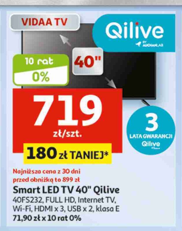 Telewizor led 40" Qilive promocja