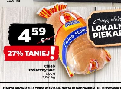 Chleb stołeczny SPC promocja w Netto