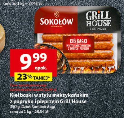 Kiełbaski w stylu meksykańskim z papryką i pieprzem Sokołów grill house promocja