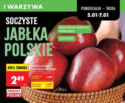 Jabłko polskie czerwone na wagę  promocja w Biedronka