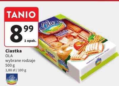 Ciastka OLA wybrane rodzaje promocja w Intermarche