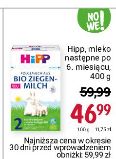 Mleko 2 z koziego mleka Hipp bio promocja