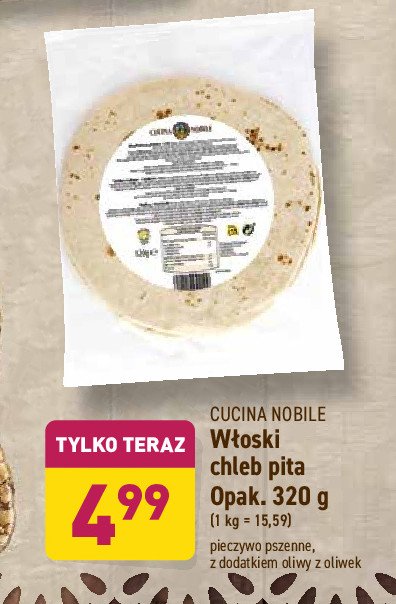 Włoski chleb pita Cucina nobile promocja