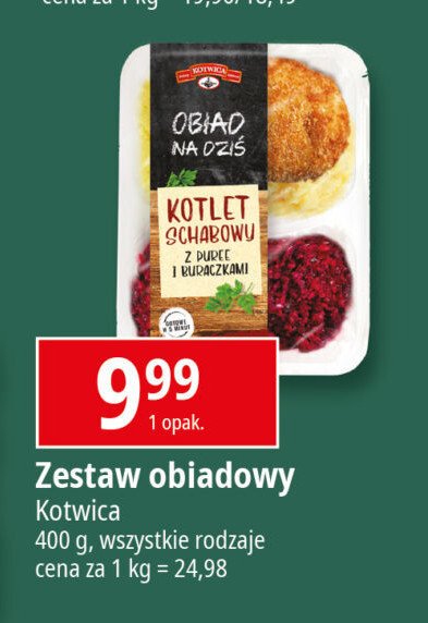 Kotlet schabowy z puree i buraczkami Kotwica promocja