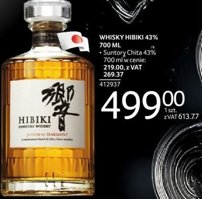 Whisky WHISKY HIBIKI 43% 700 ML promocja w Selgros