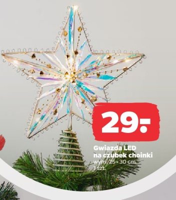 Gwiazda LED na czubek choinki promocja w Netto