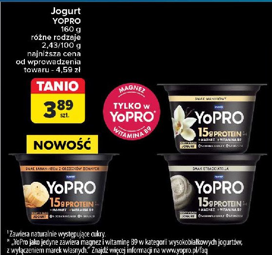 Jogurt proteinowy banan-orzech Danone yopro promocja