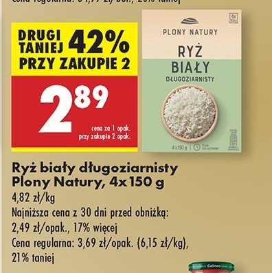 Ryż biały długoziarnisty Plony natury promocja w Biedronka