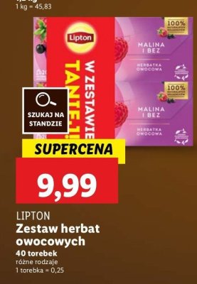 Herbata malina i bez Lipton promocja