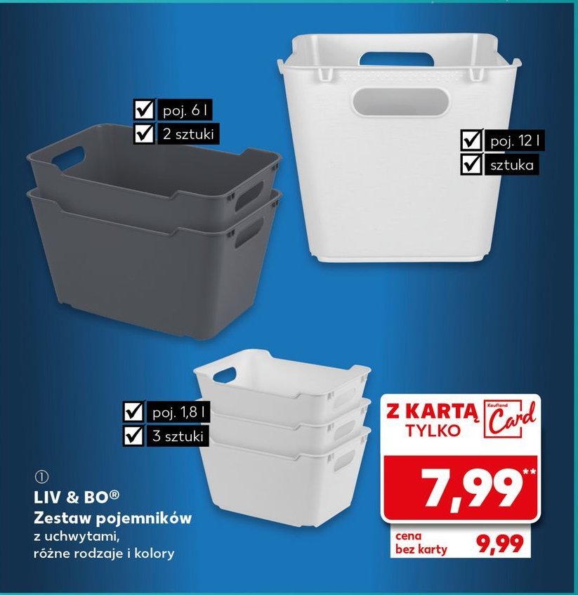 Pojemnik z uchwytami 12 l Liv & bo promocja