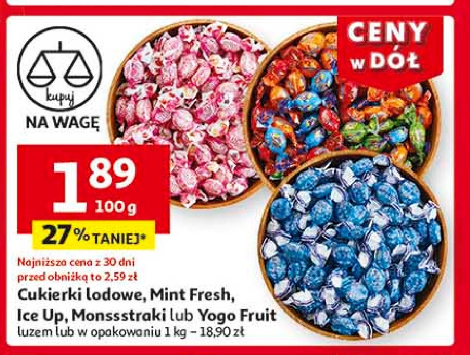 Cukierki yogo fruit Argo promocja