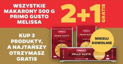 Wszystkie makarony Primo Gusto Melissa 2+1 GRATIS promocja w Netto