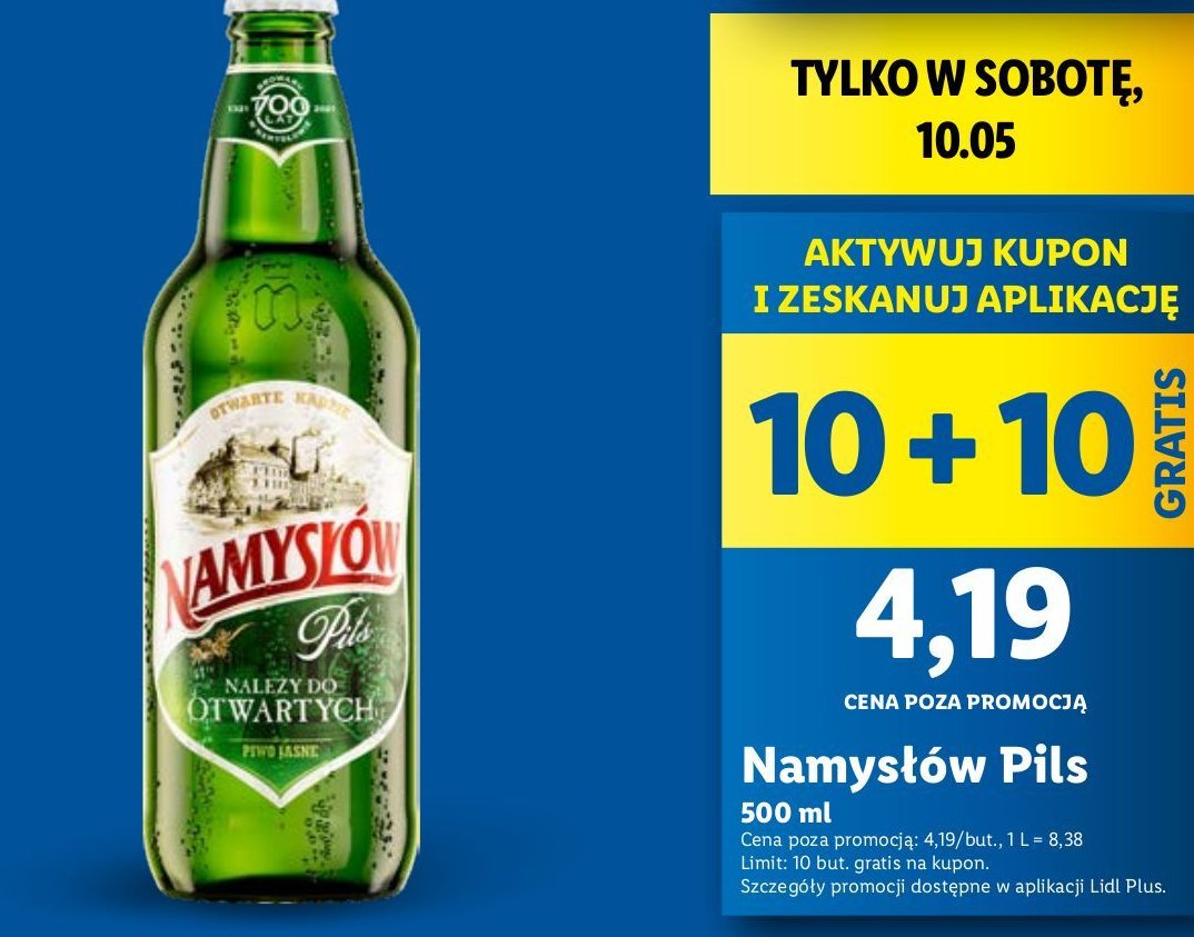 Piwo Namysłów pils promocja w Lidl