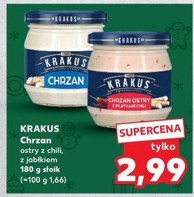 Chrzan ostry z płatkami chili Krakus maspex promocja w Kaufland