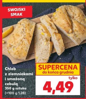 Chleb z ziemniakami i smażoną cebula promocja w Kaufland