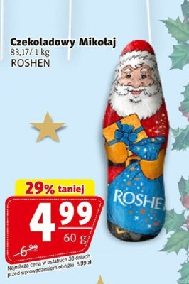 Czekoladowy Mikołaj ROSHEN promocja w Prim Market