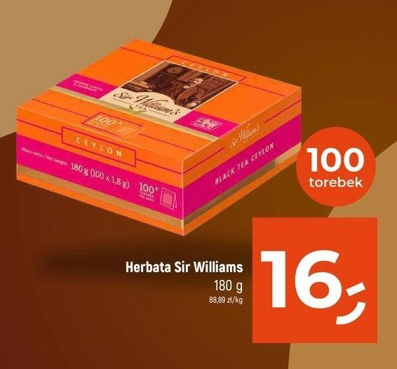 Herbata ceylon Sir william's tea promocja