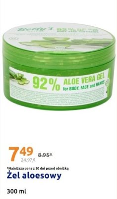 Żel aloesowy 92% Aloe Vera Gel for Body, Face and Hands promocja w Action