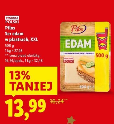 Ser edam w plastrach, XXL promocja w Lidl