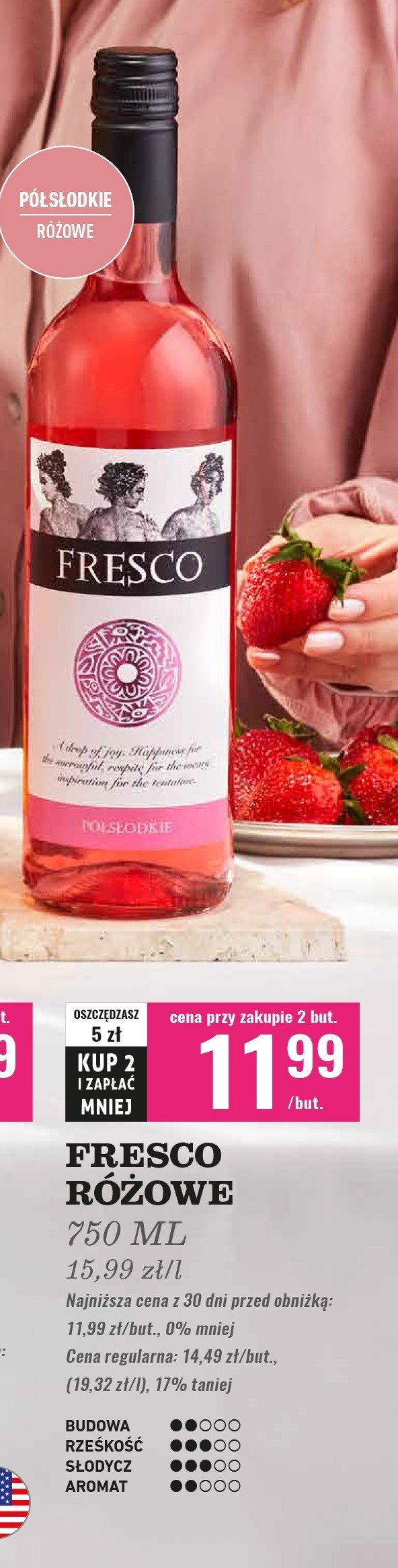 Wino Fresco semi sweet promocja