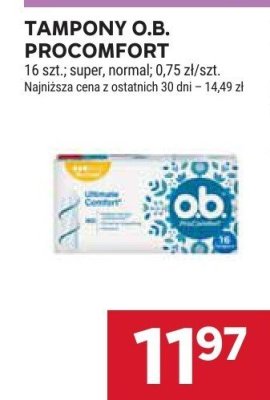 Tampony o.b. procomfort promocja w Stokrotka