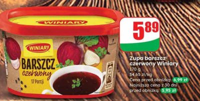 Zupa barszcz czerwony Winiary promocja w Dino