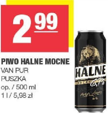 Piwo Halne Mocne Van Pur promocja w SPAR
