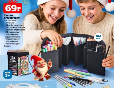 Zestaw artystyczny 104 elem. promocja w Netto