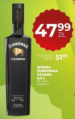 Wódka Żubrówka Czarna 0,5 L promocja w Duży Ben