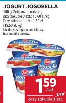 Jogurt Jogobella różne rodzaje Zott promocja w Stokrotka