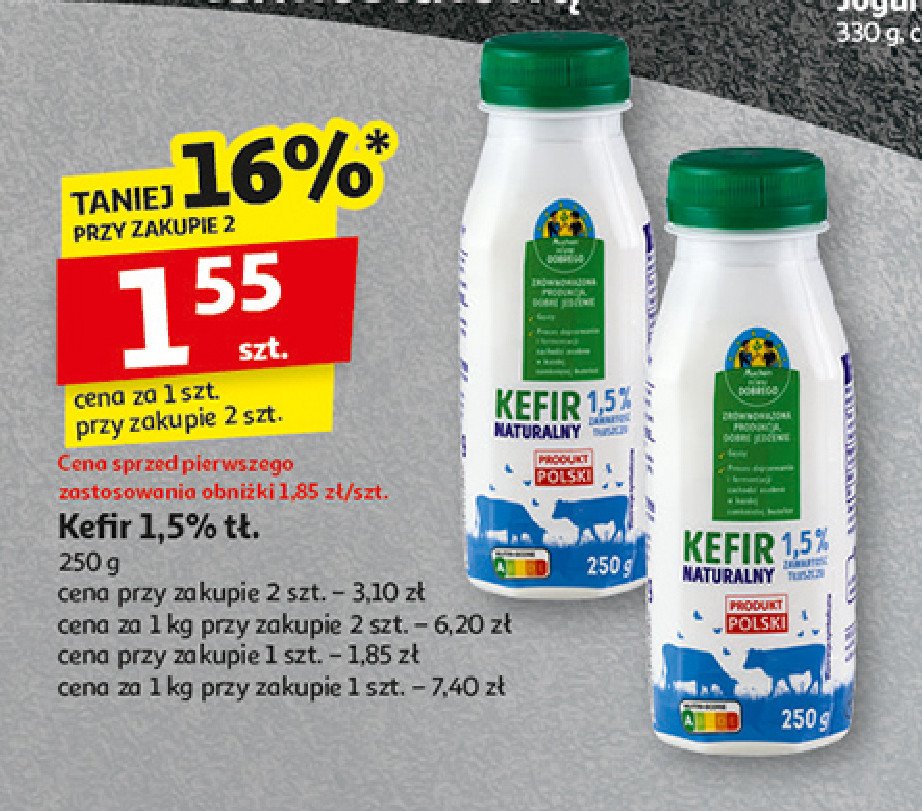 Kefir Auchan pewni dobrego promocja