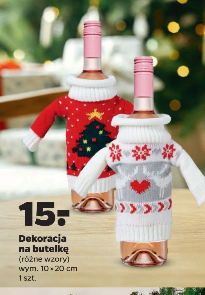 Dekoracja na butelkę promocja