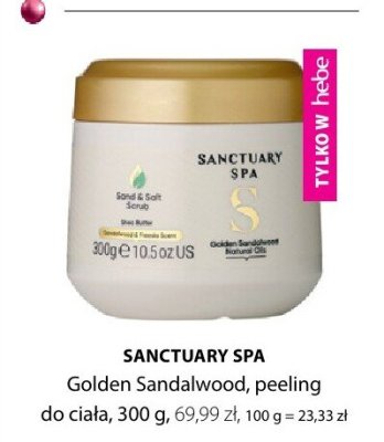 Peeling do ciała Golden Sandalwood SANCTUARY SPA promocja w Hebe