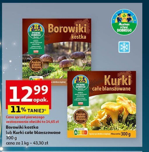 Borowiki kostka Auchan pewni dobrego promocja