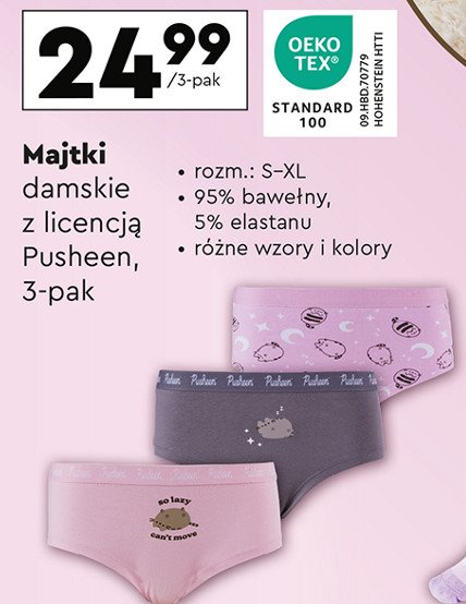 Majtki damskie pusheen s-xl promocja