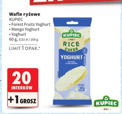 Wafle ryżowe Kupiec Yoghurt promocja w Intermarche