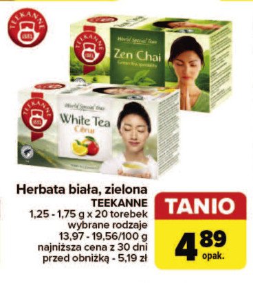 Herbata white citrus Teekanne world special teas promocja w Carrefour