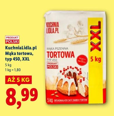 Mąka tortowa KuchniaLidla.pl typ 450 XXL promocja w Lidl