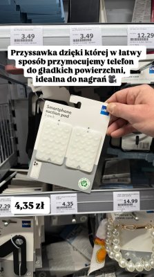 Przyssawka na telefon LAB31 Smartphone suction pad promocja w Action