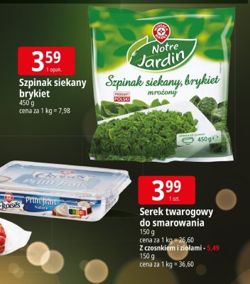Szpinak siekany brykiet promocja w Leclerc