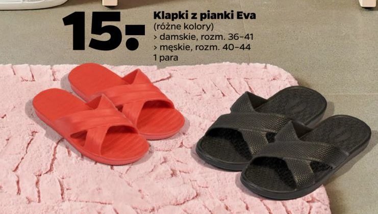 Klapki z pianki eva 40-44 promocja w Netto