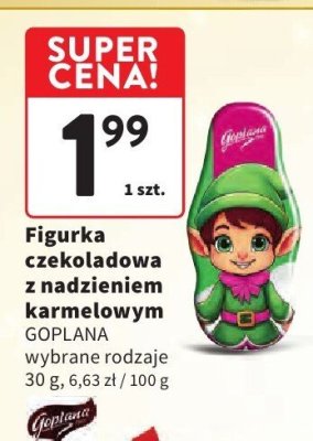 Figurka czekoladowa z nadzieniem karmelowym GOPLANA promocja w Intermarche